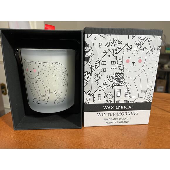 WAX LYRICAL Candle Winter Morning Glass Bear NEW HTF - Picture 6 of 7